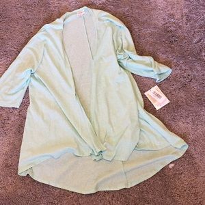 Lularoe Lindsay Heathered Aqua